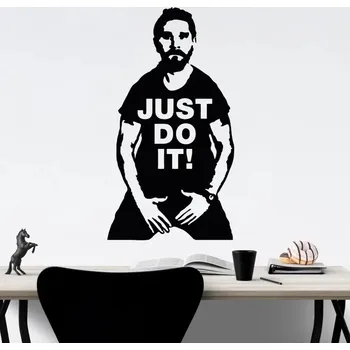 Samolepící dekorace Lionel Messi Just Do It - vinylová samolepka na zeď 80x44cm