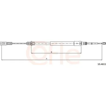 Lanko parkovací brzdy Tazne lanko, parkovaci brzda, 10.4611