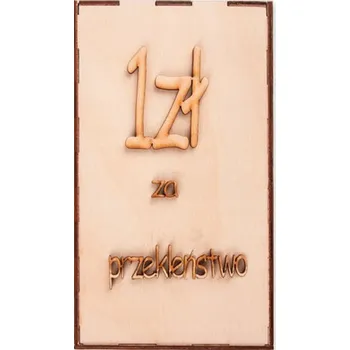 Obraz Dřevěné Prasátko s nápisem 1zł za nadávku Loveart 20 cm