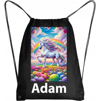 Školní Vak na Boty Batoh na Tělocvik Do Školky Jednorožec Unicorn #2