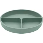 KikkaBoo Talíř dělený s přísavkou Platinum Silicone Sage
