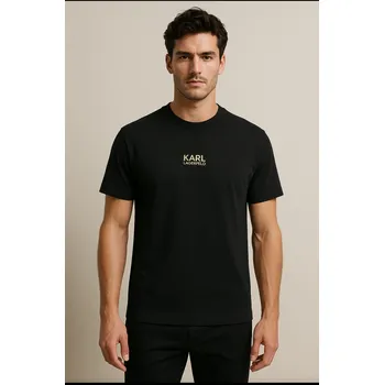 Pánské tričko Pánské triko Karl Lagerfeld Black Barva: Černá, Velikost: M