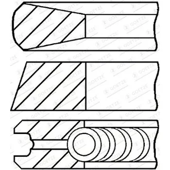 Píst motoru Sada pistnich krouzku, 08-122208-00