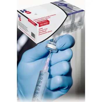 Vyšetřovací rukavice Healthline GN 90 Nitrilové rukavice modré, bal.200 ks Velikost: M