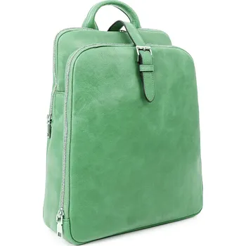 Městský batoh Světle zelený zipový dámský batoh Mendez