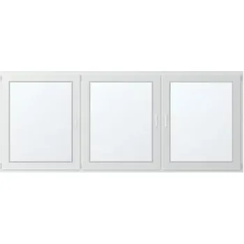 Okno Trojkřídlé plastové okno se sloupkem, vlevo otevíravo sklopné 290x120