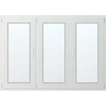 Okno Trojkřídlé plastové okno se štulpem, vlevo otevíravo sklopné 170x120