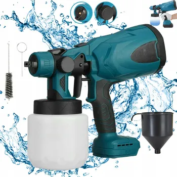 Stříkací pistole Vysokotlaký stříkací pistole na barvy 1400ML s nastavitelnými tryskami pro domácí malování