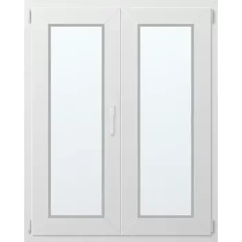 Okno Dvoukřídlé plastové okno levé 130x110