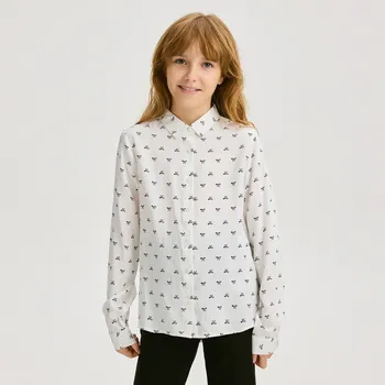 Reserved - Vzorovaná viskózová košile - bílá - 439FW-00J - 439FW-00J-122