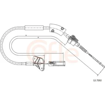 Spojkové lanko Tazne lanko, ovladani spojky, 12.7202