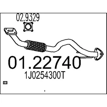 Výfuková trubka Výfuková trubka, 01.22740