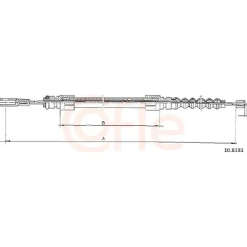 Lanko parkovací brzdy Tazne lanko, parkovaci brzda, 10.8181