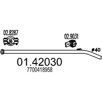 Výfuková trubka Výfuková trubka, 01.42030