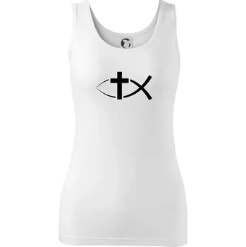 Ježíšova ryba - Dámské tílko - XS ( Bílá )