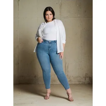 Dámské džíny Sinsay - Skinny džíny Plus Size - modrá - 878FI-55J - 878FI-55J-50