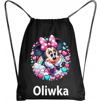 Školní batoh Školní Vak na Boty, Batoh na Tělocvik do Školky Minnie Mouse Mickey #23