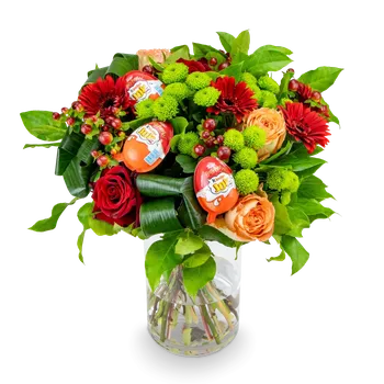 Dárkový potravinový koš Belles Fleurs - Kytice s čokoládou Millie Střední