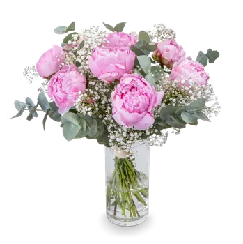 umělá květina Kytice růžových pivoněk Salomé Střední – Belles Fleurs