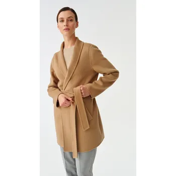 Dámský kabát Tatuum DÁMSKÝ PLÁTĚNÝ KABÁT SE ZAVAZOVÁNÍM MOZA