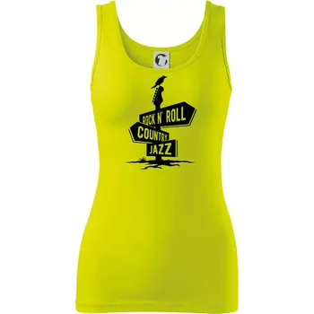 Dámské tričko Kytara rozcestník - Dámské tílko - M ( Limetková )