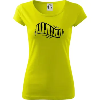 Dámské tričko Klávesy kreslené - Dámské triko Pure - M ( Limetková )