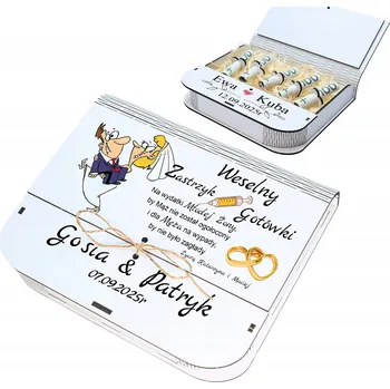 Svatební dekorace KRABIČKA NA BANKOVKY Památka na svatbu DÁREK NA SVATBA Svatební Hostina Potisk Přání