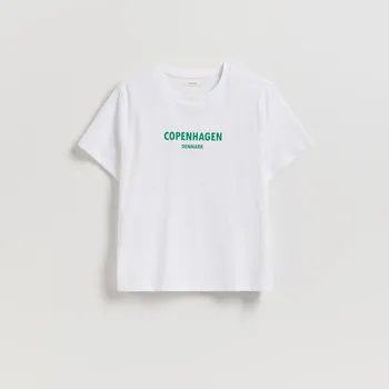 Dámské tričko Reserved - Tričko s potiskem - bílá - 863HD-00C - 863HD-00C-M