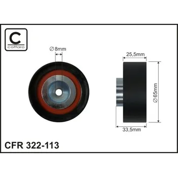 Vratna/vodici kladka, klinovy zebrovy remen, 322-113