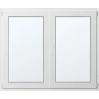 Okno Dvoukřídlé plastové okno pravé 130x140