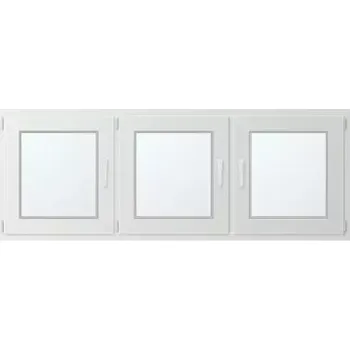 Okno Trojkřídlé plastové okno se sloupkem, vlevo otevíravo sklopné 200x80