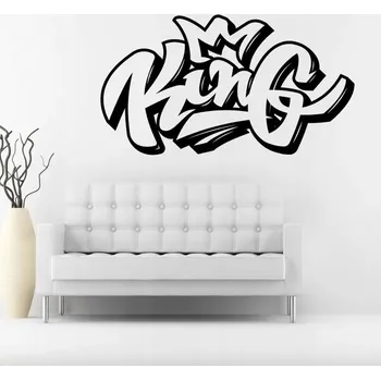 Samolepící dekorace Graffiti King - vinylová samolepka na zeď 80x44cm
