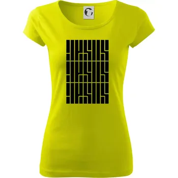 Jesus nápis - Dámské triko Pure - XS ( Limetková )