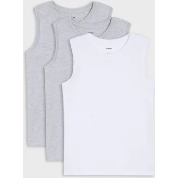 Chlapecké tričko Sinsay - Bavlněné tričko 3 pack - šedá - 058FT-09M - 058FT-09M-122