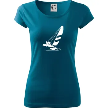 Dámské tričko Katamarán na vodě - Dámské triko Pure - 3XL ( Petrolejová )