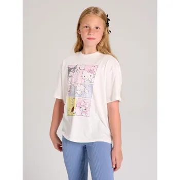 Dívčí oblečení Sinsay - Bavlněná košilka s potiskem Hello Kitty - krémová - 512FV-01X - 512FV-01X-152