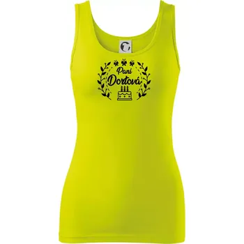 Dámské tričko Paní Dortová Věneček - Dámské tílko - S ( Limetková )