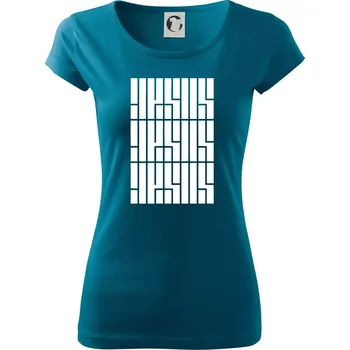Dámské oblečení Jesus nápis - Dámské triko Pure - XL ( Petrolejová )