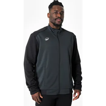 Pánská mikina KIPSTA Fotbalová mikina Essential Club pro dospělé M ČERNÁ|ŠEDÁ