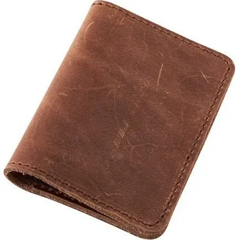 Obal na knihu Kožené pouzdro na karty a doklady - pull up braun