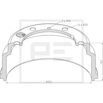 Brzdový buben Brzdový buben, 036.415-00A