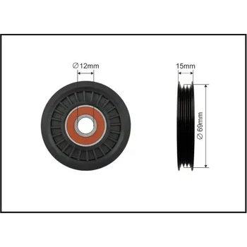 Vratna/vodici kladka, klinovy zebrovy remen, 313-00