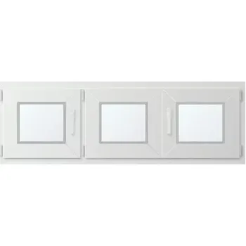 Okno Trojkřídlé plastové okno se štulpem, vlevo otevíravo sklopné 160x60