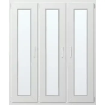 Okno Trojkřídlé plastové okno se sloupkem, vlevo otevíravo sklopné 160x120