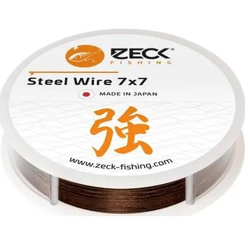 Zeck Vazatelné ocelové lanko 7x7 Steel Wire 3m - 0,27mm / 6kg