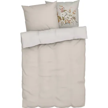 Povlečení LIVARNO home Saténové ložní povlečení, 200 x 220 cm, 70 x 90 cm (béžová)