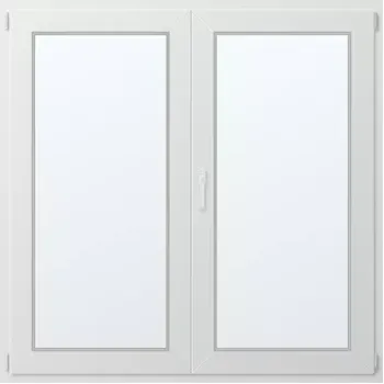 Okno Dvoukřídlé plastové okno pravé 140x140