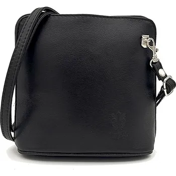 Kabelka Dámská kožená crossbody kabelka 10-53 Borse Design černá Barva: černá, Velikost: 0
