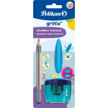 Kancelářské potřeby Pelikan Sada Griffix, tužka, guma, ořezávátko, startovací psací sada