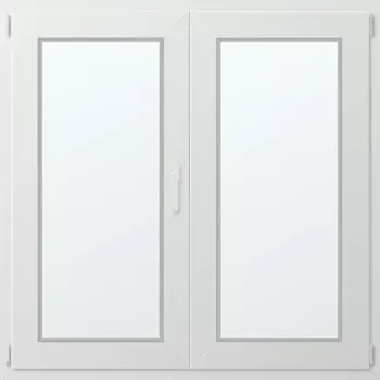 Okno Dvoukřídlé plastové okno levé 120x130